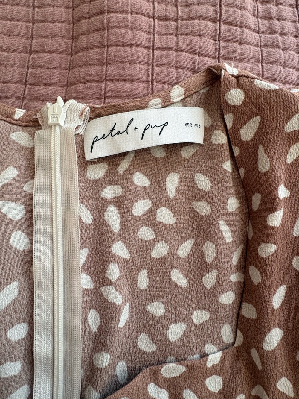 Petal & Pup Brown Maxi Dress with White Polka Dot Print - Picture 3 of 5